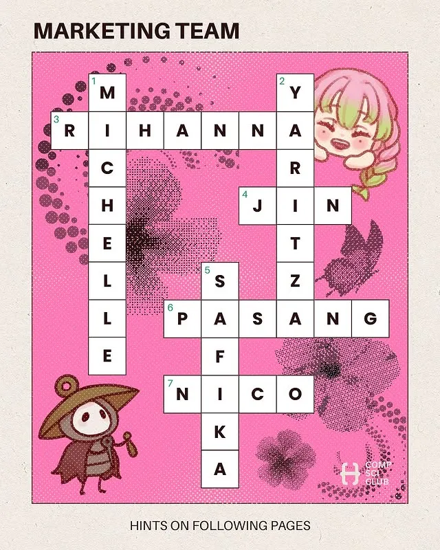 pink crossword puzzle