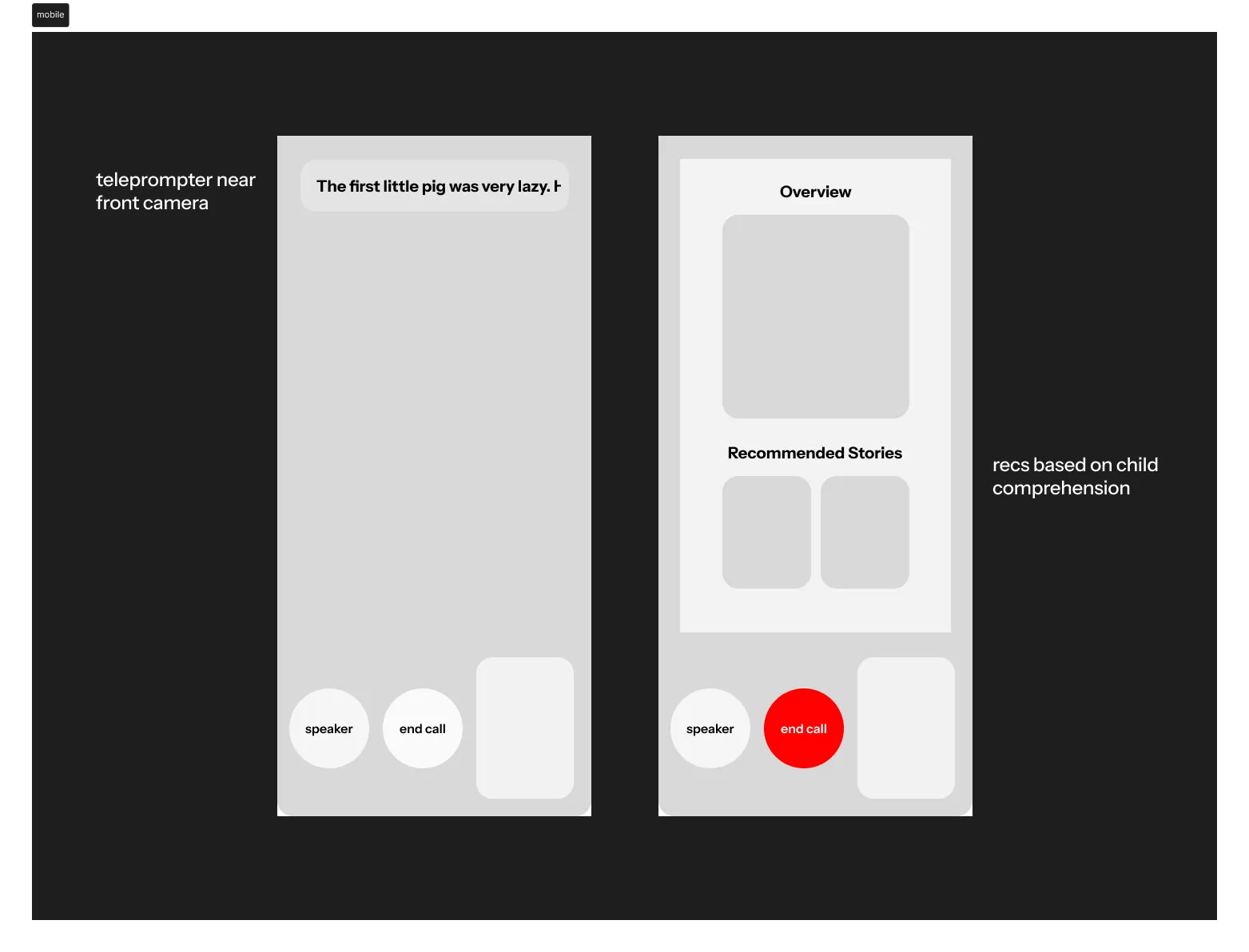 mobile wireframes